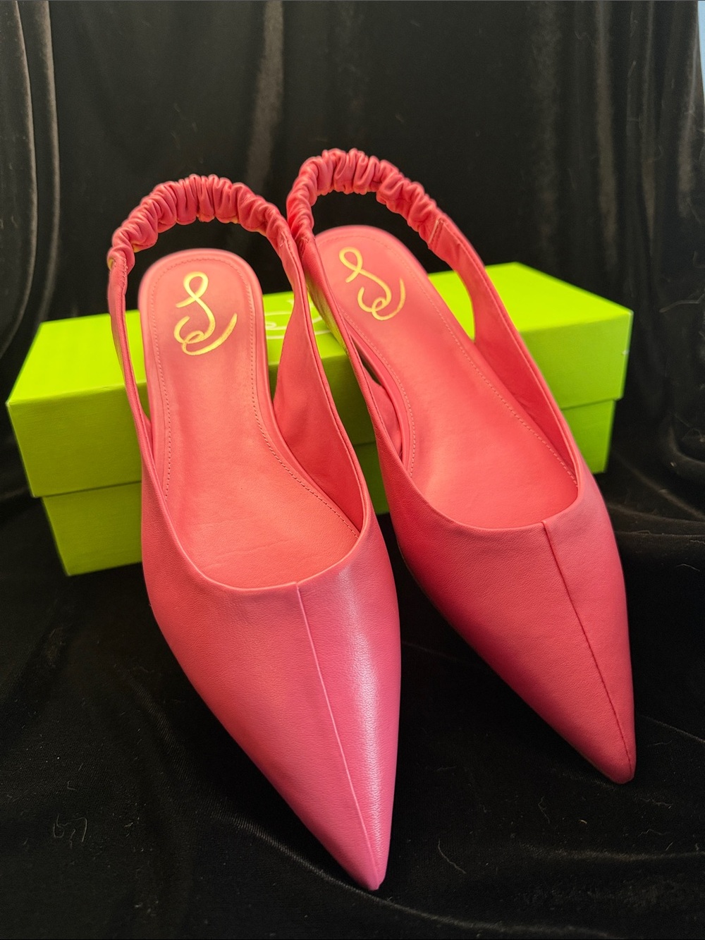 Sam Edelman Hot Pink Pointed Slingback Flats 11 NWT